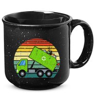 Retro Garbage Truck Waste Management 15oz Campfire Ceramic Mug