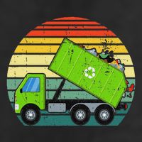 Retro Garbage Truck Waste Management 15oz Campfire Ceramic Mug