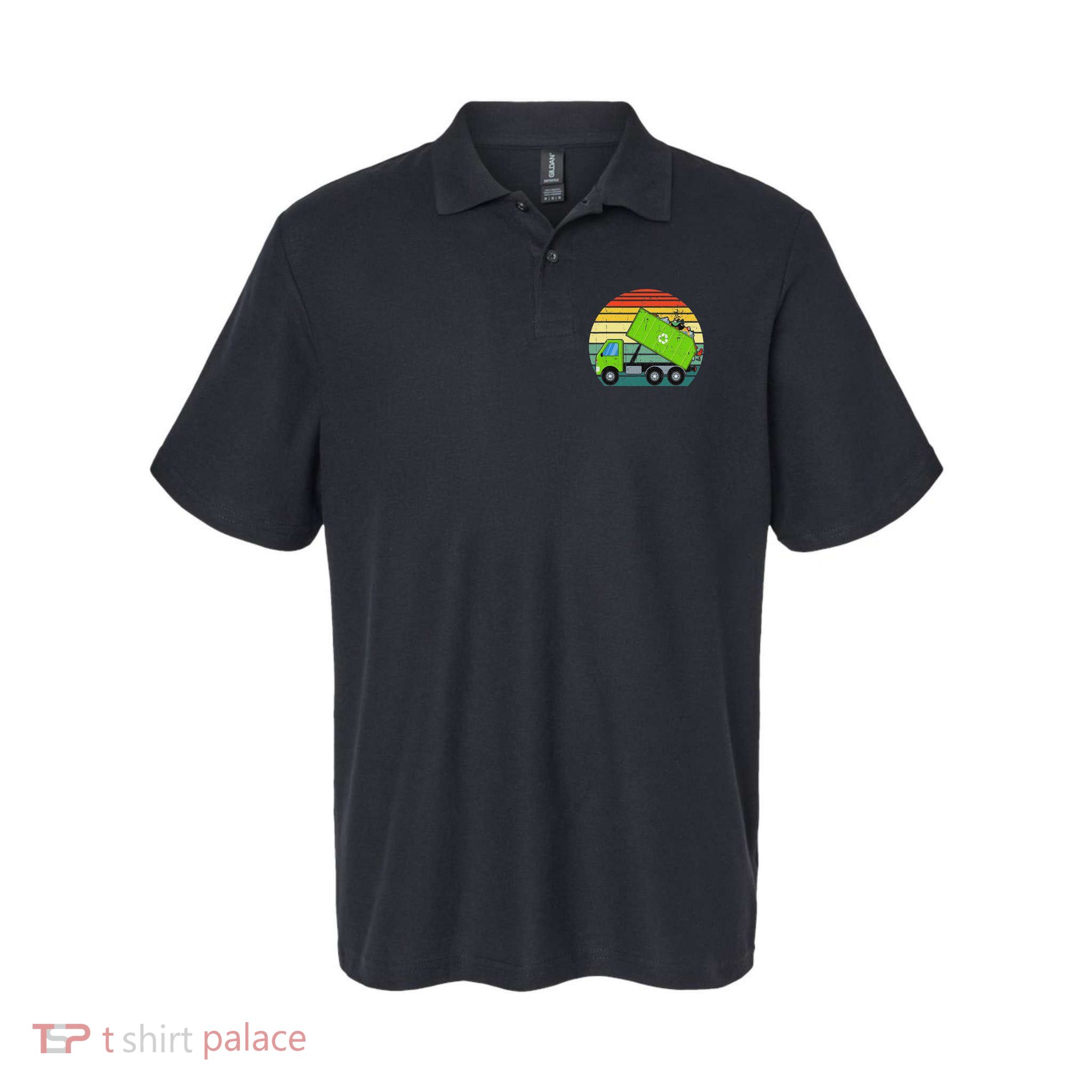Retro Garbage Truck Waste Management Polo