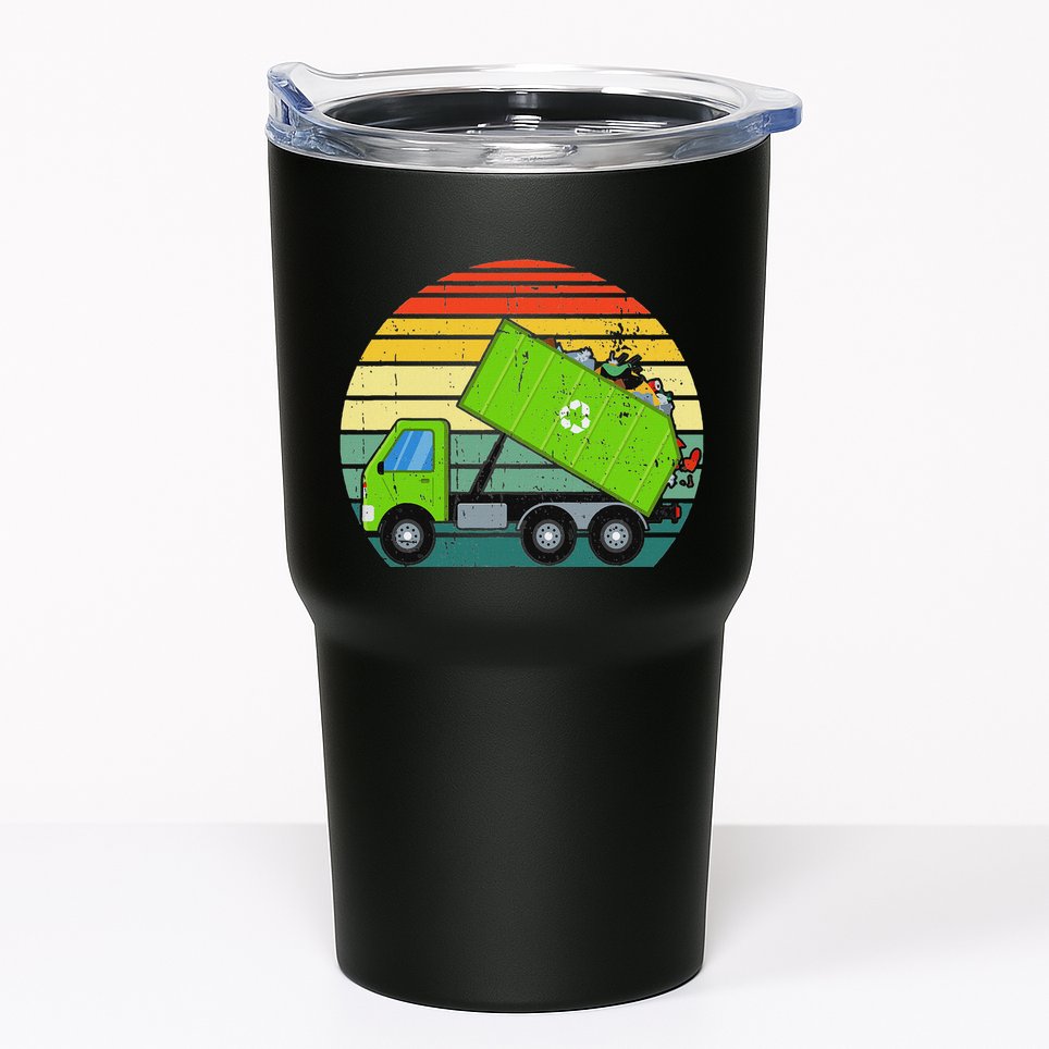 Retro Garbage Truck Waste Management Tumbler