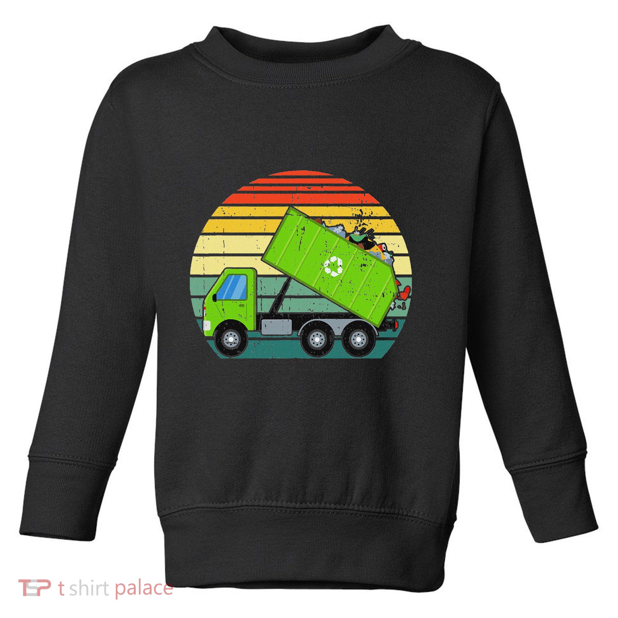 Retro Garbage Truck Waste Management Toddler Sweatshirt