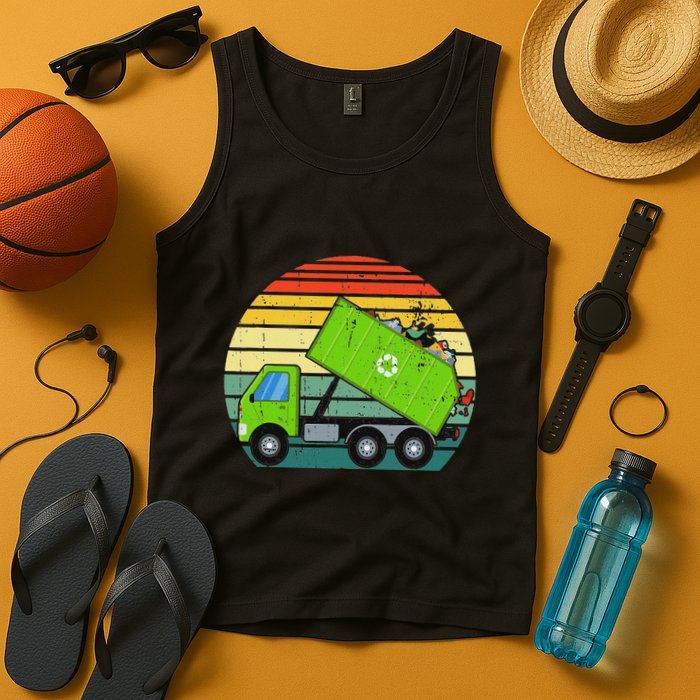 Retro Garbage Truck Waste Management Tank Top