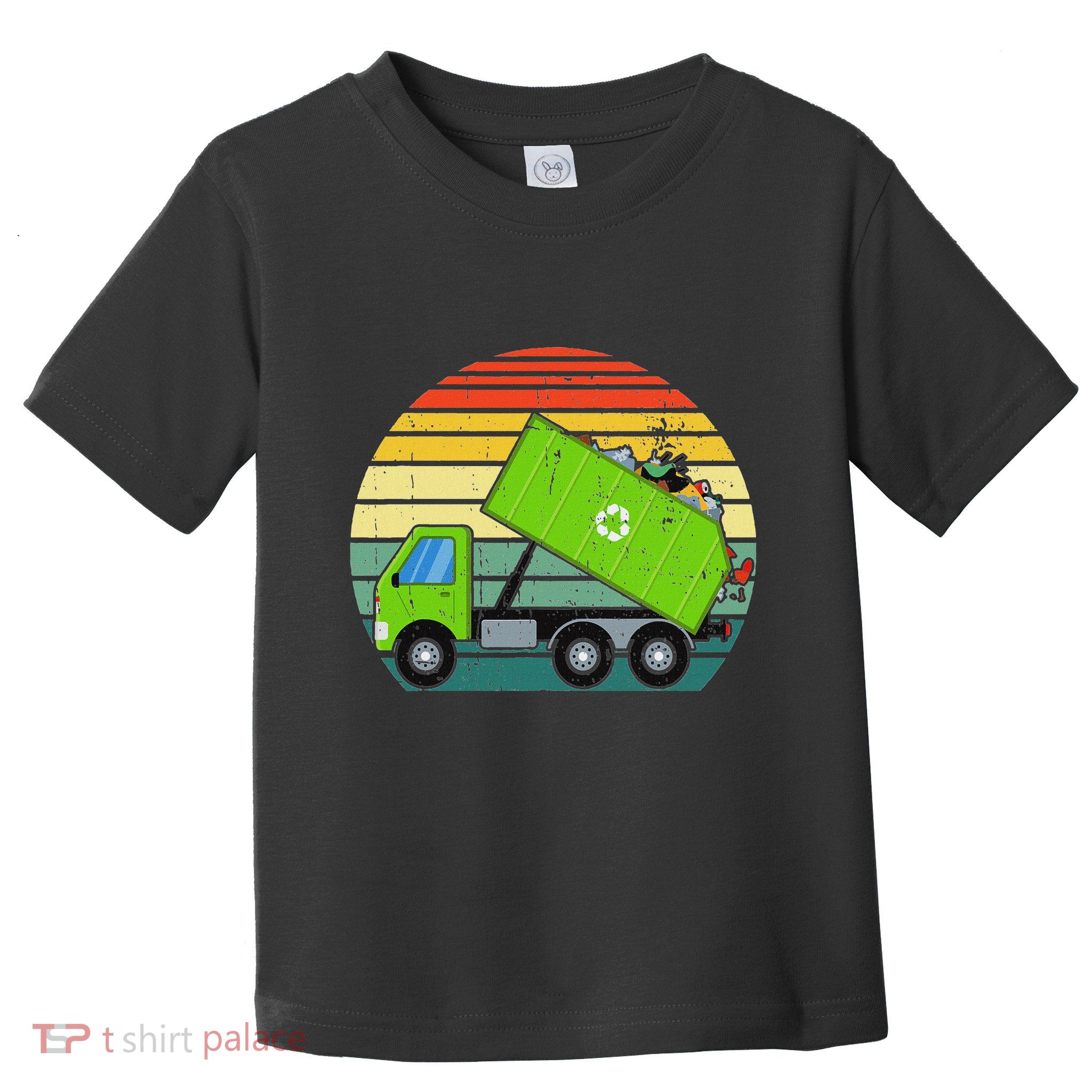 Retro Garbage Truck Waste Management Toddler T-Shirt