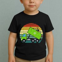 Retro Garbage Truck Waste Management Toddler T-Shirt