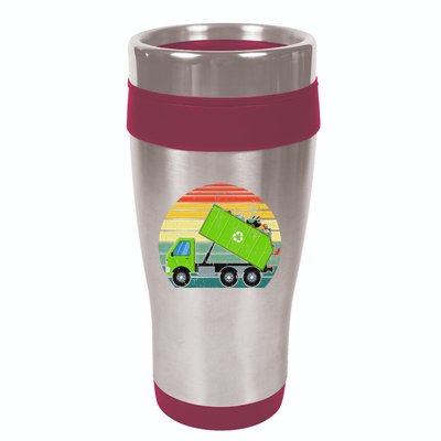 Retro Garbage Truck Waste Management 16oz Travel Tumbler