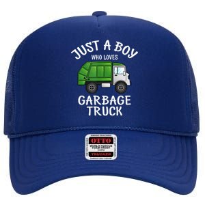 Recycling Garbage Truck Recycle Trash Collector Earth Day Gift High Crown Mesh Back Trucker Hat