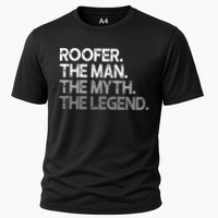 Roofer Gift The Man Myth Legend Cooling Performance Crew T-Shirt