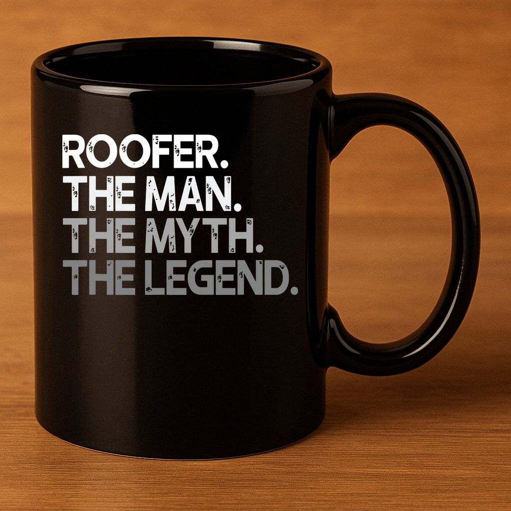 Roofer Gift The Man Myth Legend 11oz C Handle Ceramic Mug