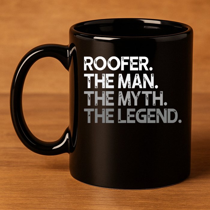 Roofer Gift The Man Myth Legend 11oz C Handle Ceramic Mug