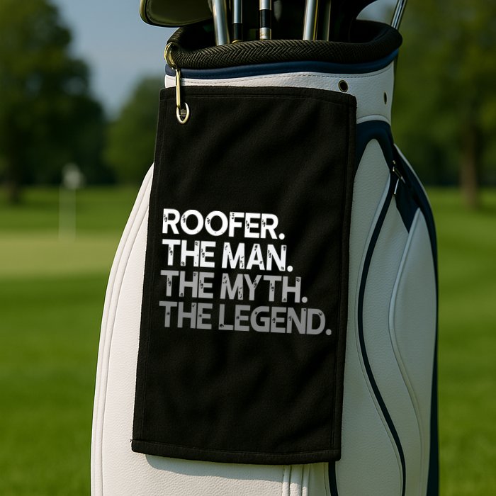 Roofer Gift The Man Myth Legend Golf Towel