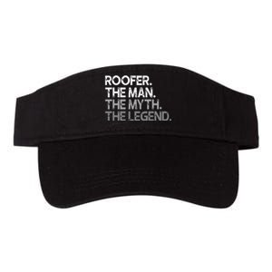 Roofer Gift The Man Myth Legend Valucap Bio-Washed Visor