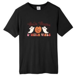 Retro Groovy Thick Thighs Witch Vibes Halloween Gift Tall Fusion ChromaSoft Performance T-Shirt