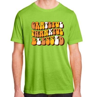 Retro Grateful Thankful Blessed Thanksgiving Gift Meaningful Gift Adult ChromaSoft Performance T-Shirt