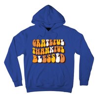 Retro Grateful Thankful Blessed Thanksgiving Gift Meaningful Gift Hoodie