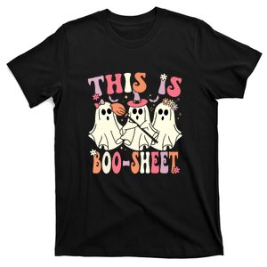 Retro Groovy This Is Boosheet Halloween Cute Ghost Costume Gift T-Shirt