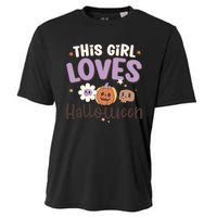 Retro Groovy This Girl Loves Halloween Gift Cooling Performance Crew T-Shirt