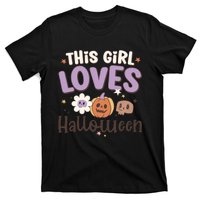 Retro Groovy This Girl Loves Halloween Gift T-Shirt