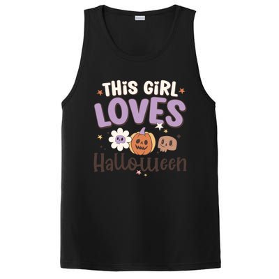 Retro Groovy This Girl Loves Halloween Gift PosiCharge Competitor Tank