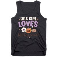 Retro Groovy This Girl Loves Halloween Gift Tank Top