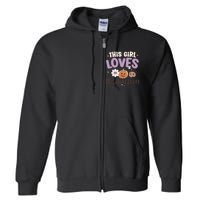 Retro Groovy This Girl Loves Halloween Gift Full Zip Hoodie