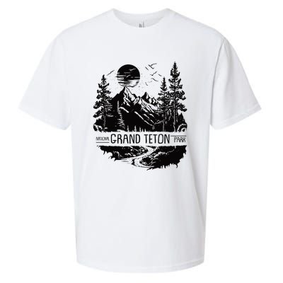 Retro Grand Teton National Park Us Vintage Grand Teton Sueded Cloud Jersey T-Shirt