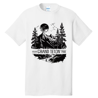 Retro Grand Teton National Park Us Vintage Grand Teton Tall T-Shirt