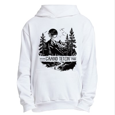 Retro Grand Teton National Park Us Vintage Grand Teton Urban Pullover Hoodie