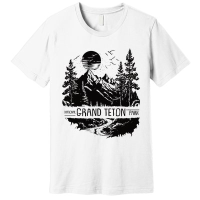 Retro Grand Teton National Park Us Vintage Grand Teton Premium T-Shirt