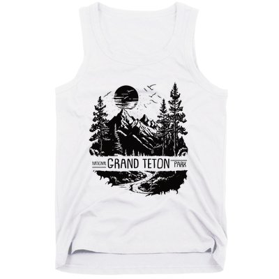 Retro Grand Teton National Park Us Vintage Grand Teton Tank Top