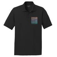 Retro Groovy T.AYLOR First Name Personalized Birthday PosiCharge RacerMesh Polo