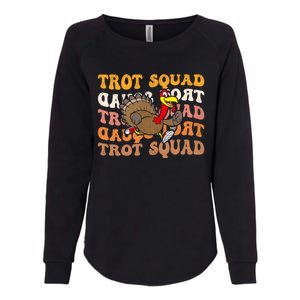 Retro Groovy Turkey Trot Squad Thanksgiving Turkey Runner Meaningful Gift Womens California Wash Sweatshirt