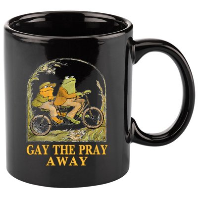 Retro Gay The Pray Away Frog &Toad Say Gay Rights Lgbt Pride 11oz C Handle Ceramic Mug