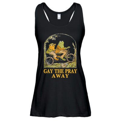 Retro Gay The Pray Away Frog &Toad Say Gay Rights Lgbt Pride Ladies Essential Flowy Tank