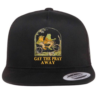 Retro Gay The Pray Away Frog &Toad Say Gay Rights Lgbt Pride Flat Bill Trucker Hat