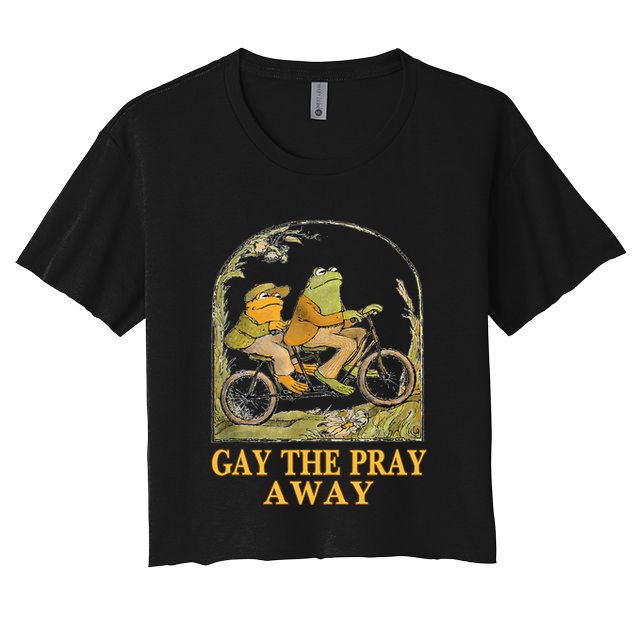 Retro Gay The Pray Away Frog &Toad Say Gay Rights Lgbt Pride Crop Top