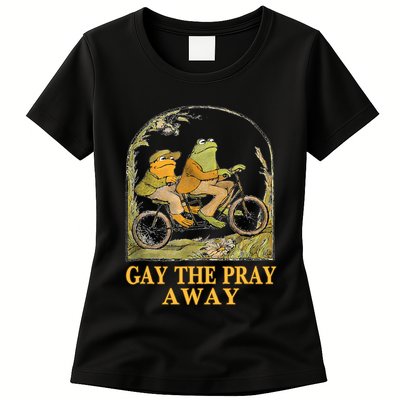 Retro Gay The Pray Away Frog &Toad Say Gay Rights Lgbt Pride Womens T-Shirt