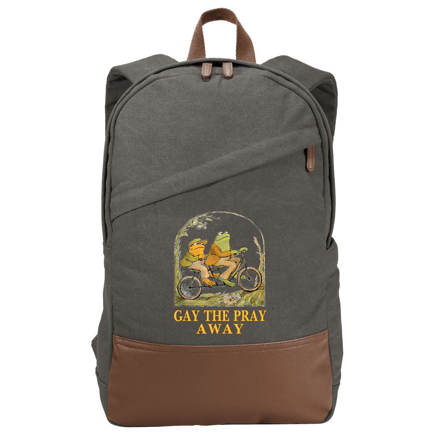Retro Gay The Pray Away Frog &Toad Say Gay Rights Lgbt Pride Cotton Canvas Backpack