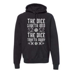 Rpg Giveth Taketh Funny Gamer Premium Hoodie