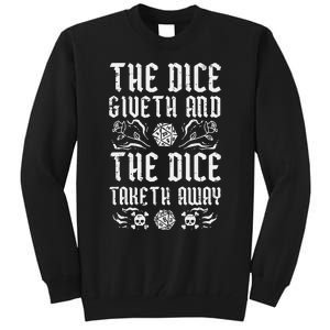 Rpg Giveth Taketh Funny Gamer Tall Sweatshirt