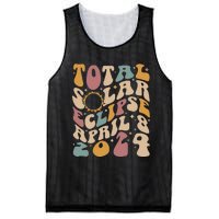 Retro Groovy Total Solar Eclipse April 08 2024 Mesh Reversible Basketball Jersey Tank