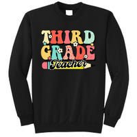 Retro Groovy Third Grade Teacher First Day 3rd Grade Sweatshirt