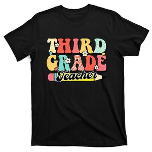 Retro Groovy Third Grade Teacher First Day 3rd Grade T-Shirt