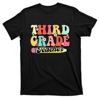 Retro Groovy Third Grade Teacher First Day 3rd Grade T-Shirt