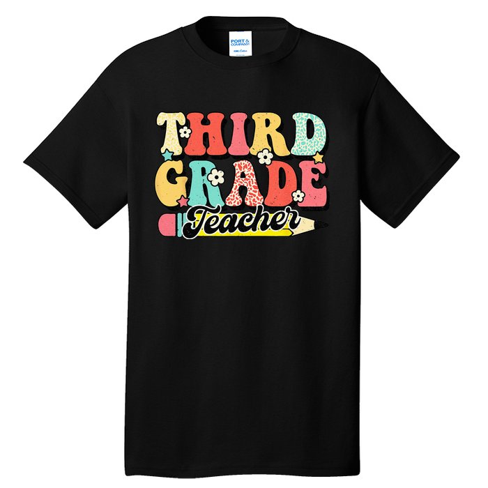 Retro Groovy Third Grade Teacher First Day 3rd Grade Tall T-Shirt