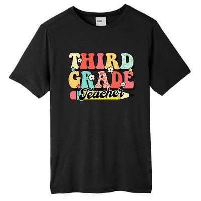 Retro Groovy Third Grade Teacher First Day 3rd Grade Tall Fusion ChromaSoft Performance T-Shirt