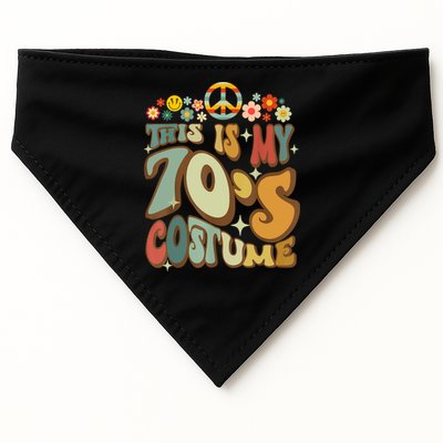 Retro Groovy This Is My 70's Costume Funny 70s Party Vintage USA-Made Doggie Bandana