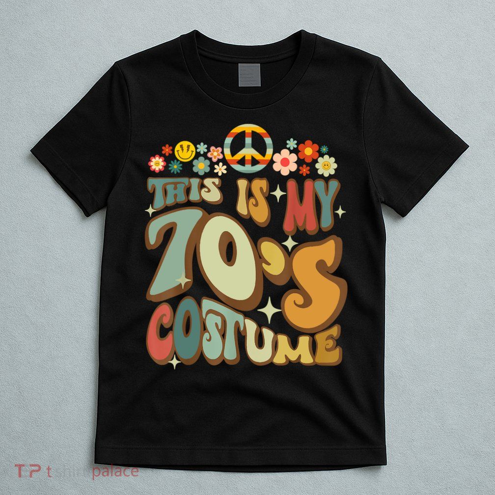 Retro Groovy This Is My 70's Costume Funny 70s Party Vintage T-Shirt
