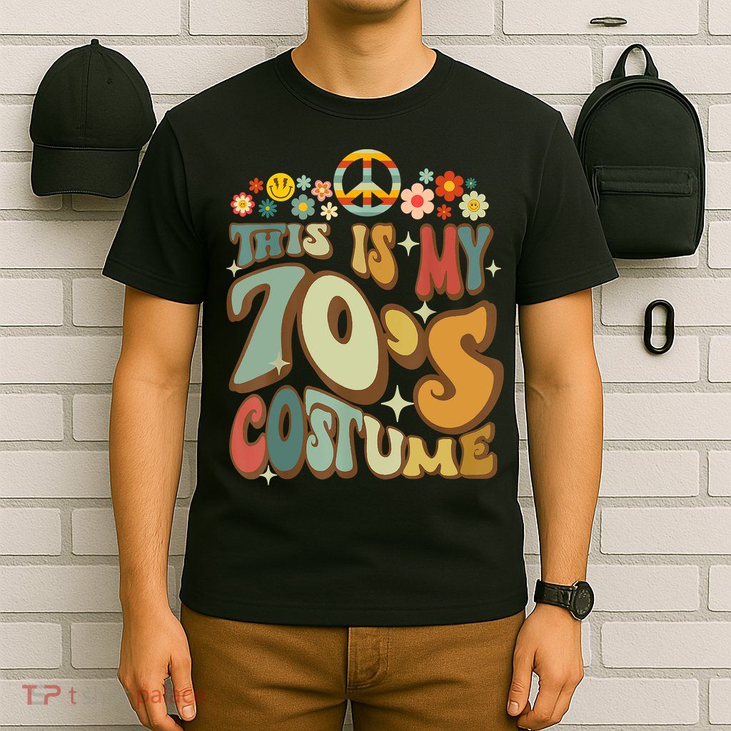 Retro Groovy This Is My 70's Costume Funny 70s Party Vintage T-Shirt