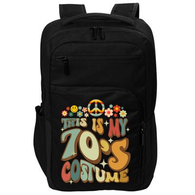 Retro Groovy This Is My 70's Costume Funny 70s Party Vintage Impact Tech Backpack