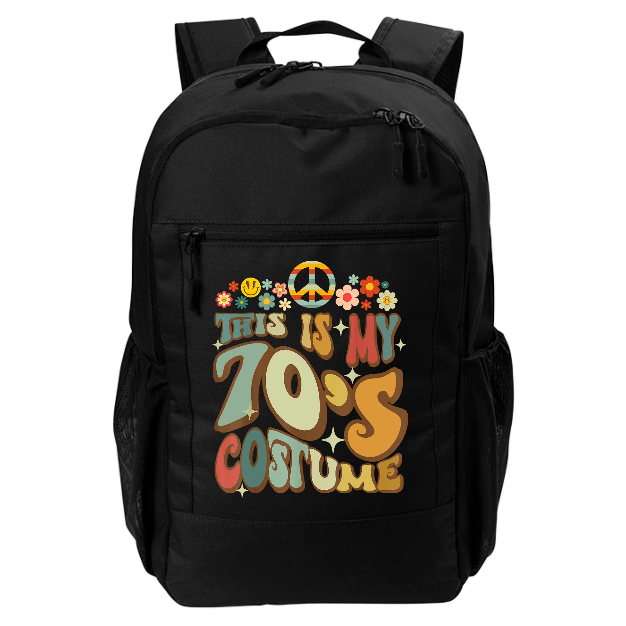 Retro Groovy This Is My 70's Costume Funny 70s Party Vintage Backpack